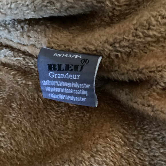 Mens Blue Grandeur Brown Faux Leather Jacket Size XL - Picture 5 of 5